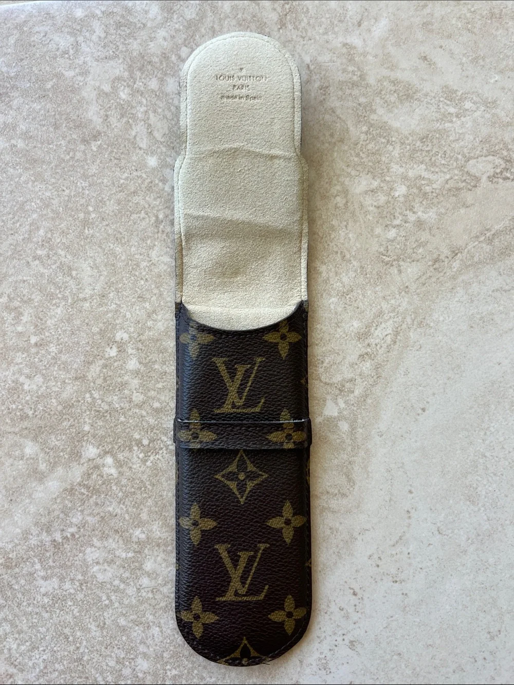 Louis Vuitton Monogram Brown & Gold Pen Sleeve or reading glasses